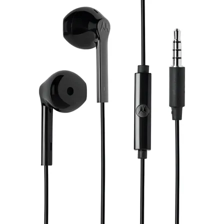 Fone De Ouvido In-ear Motorola Earbuds Com Fio Conector 3.5mm Com Microfone Preto Fone De Ouvido In-ear Motorola Earbuds Com Fio Conector 3.5mm Com Microfone Preto